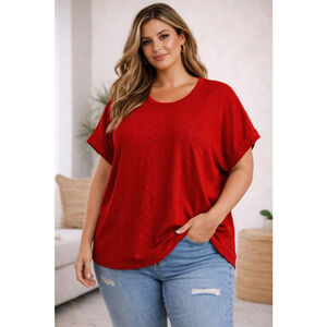 NWT, 2xl Red Eyelet Women's Top